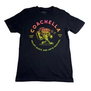 Coachella 2016 Official Lineup T-Shirt Black Multicolor Size Small, Retro